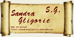 Sandra Gligorić vizit kartica